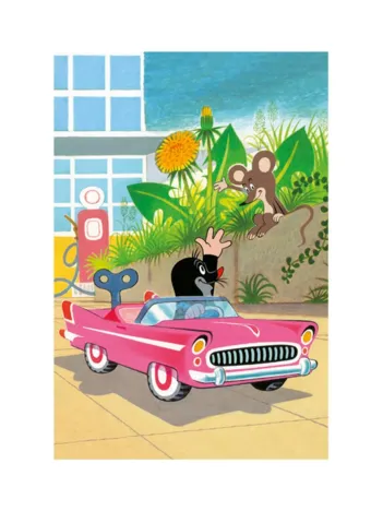 Produit Mini Puzzle - La Petite Taupe : Voiture Rose Image