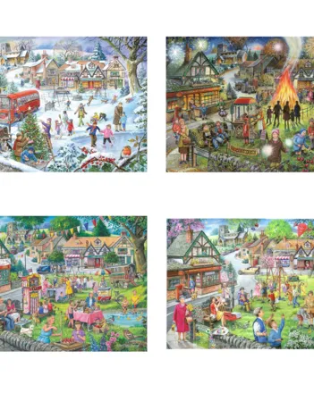 Produit 4 Puzzles - Au Fil Des Saisons Image