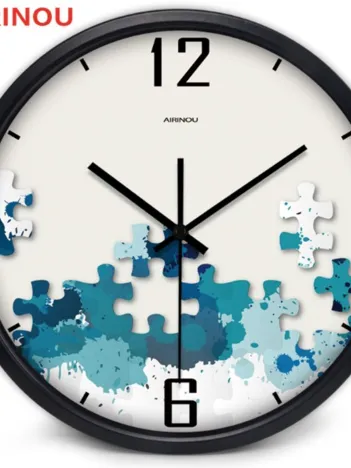 Produit Pendule Murale en Métal - Motif Puzzle - 30 cm Image