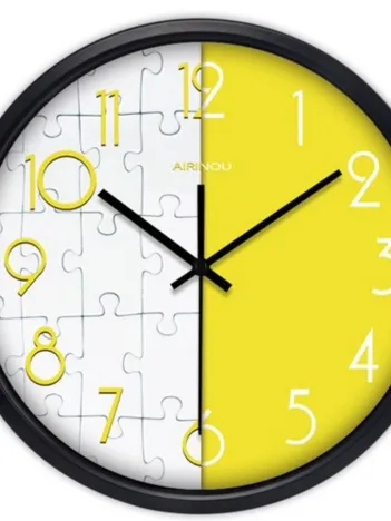 Produit Pendule Murale en Métal - Motif Puzzle - 30 cm Image