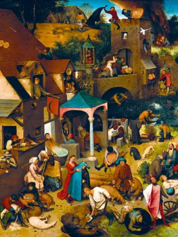 Produit Pieter Bruegel the Elder - Netherlandish Proverbs, 1559 Image