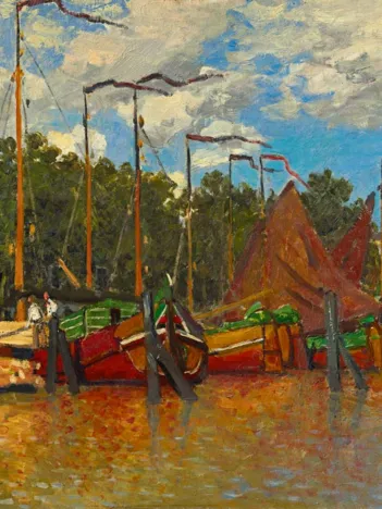 Produit Claude Monet - Boats at Zaandam, 1871 Image