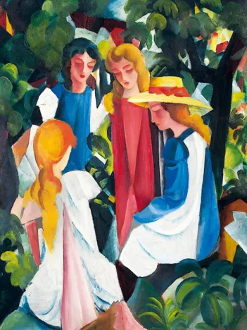 Produit August Macke - Four Girls, 1913 Image