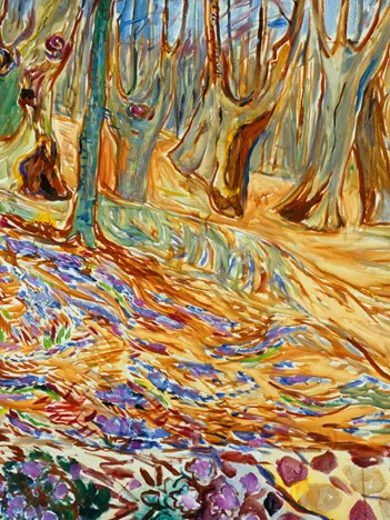 Produit Edvard Munch - Elm Forrest in Spring, 1923 Image