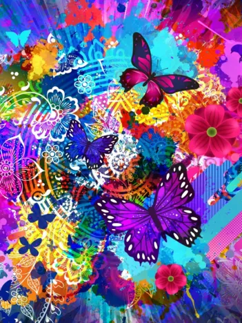 Produit Flowers and Butterflies Image