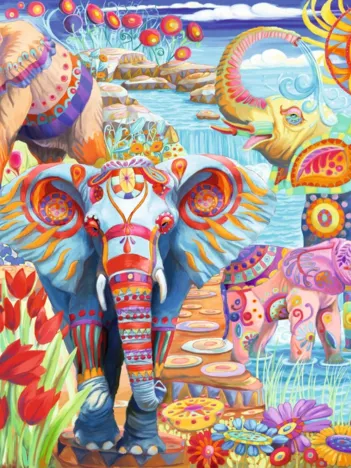 Produit Elephants in the Garden Image