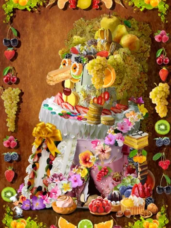 Produit La Cantatrice Gâteau inspirée par Arcimboldo Image