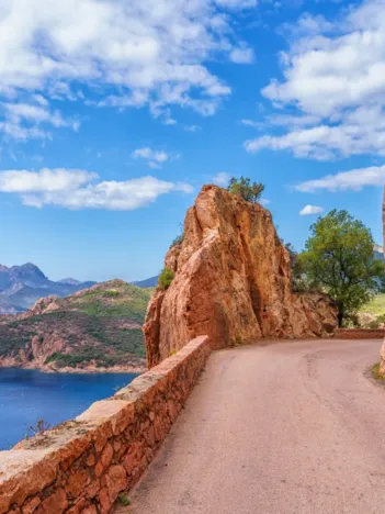 Produit Route dans les Calanques de Piana, Corse Image