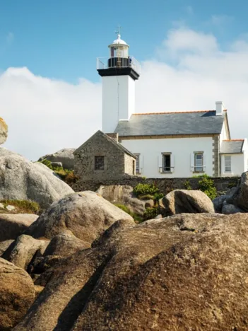Produit Phare de Pontusval, Bretagne, France Image