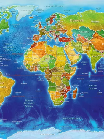 Produit World Geo-Political Map Image