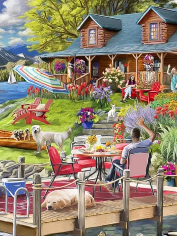 Produit Lake View Cabin Mountain Time Image