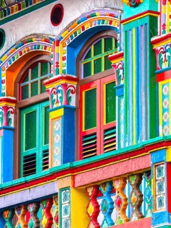 Produit Façade Colorée, Singapour Image