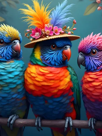 Produit Perroquets Arc-en-Ciel Image