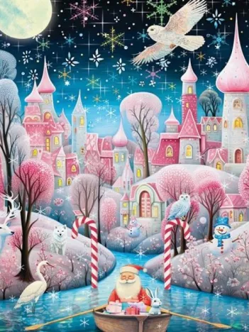 Produit Village de Noël en Rose Image