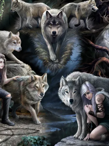 Produit Anne Stokes - Wolf Collage Image