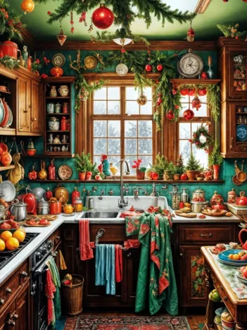 Produit Cuisine Rustique de Noël Image