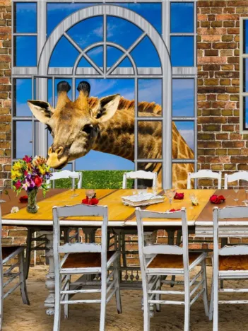 Produit The Giraffe and the Flowers Image