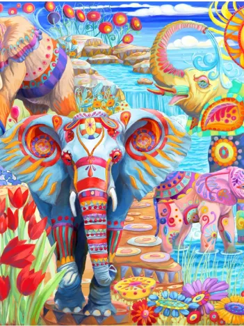 Produit Elephants in the Garden Image