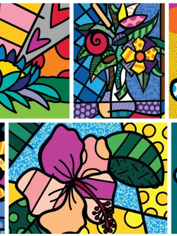 Produit Romero Britto - Collage: Flowers Image