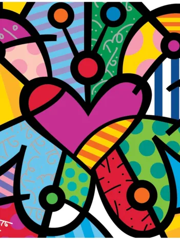 Produit Romero Britto - Heart butterfly Image
