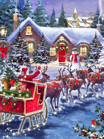 Produit Santa And Sleigh Image