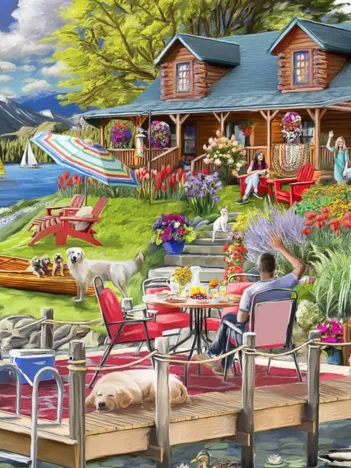 Produit Lake View Cabin Mountain Time Image