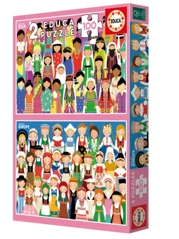Produit 2 Puzzles - Filles d'Europe et Filles d'Asie Image