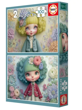 Produit 2 Puzzles - Filles Fleuries Image