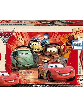 Produit Puzzle en Bois - Cars 2, Flash McQueen et ses amis Image