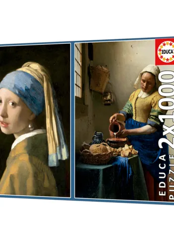 Produit 2 Puzzles - La Jeune Fille à la Perle & La Laitière. Johannes Vermeer Image