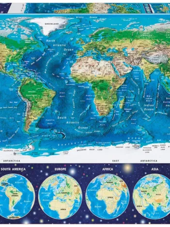 Produit Puzzle Néon - Carte du Monde Image