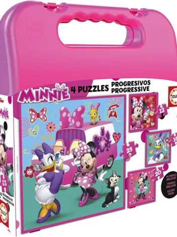 Produit 4 Puzzles - Minnie Image