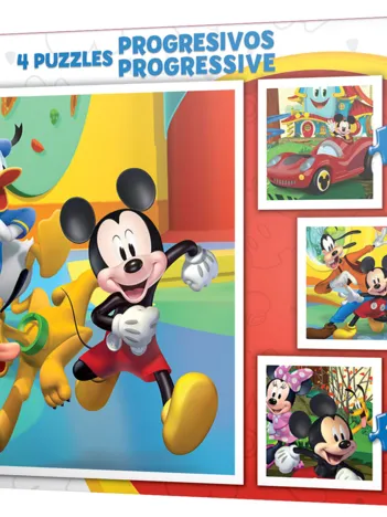 Produit 4 Puzzles Progressifs - Mickey & Friends Image