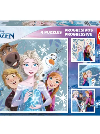 Produit 4 Puzzles Progressifs - La Reine des Neiges Image