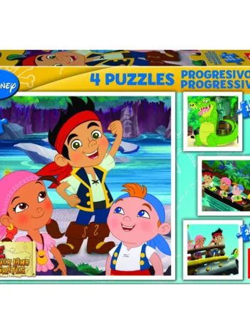 Produit 4 Puzzles Progressifs - Jake et les pirates du Pays Imaginaire Image