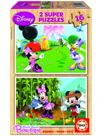 Produit 2 Puzzles en Bois - Mickey et ses amis : Minnie Image