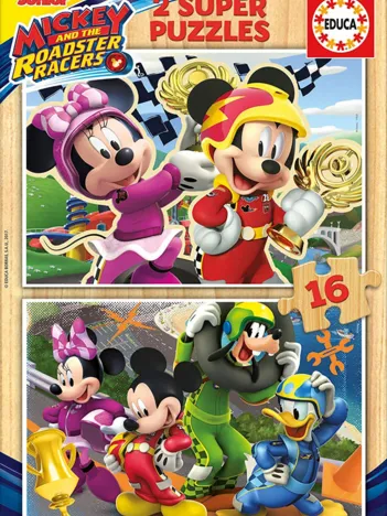 Produit 2 Puzzles en Bois - Mickey and The Roadster Racers Image