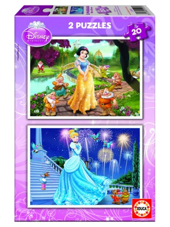 Produit 2 Puzzles - Princesses Disney : Blanche-Neige et Cendrillon Image