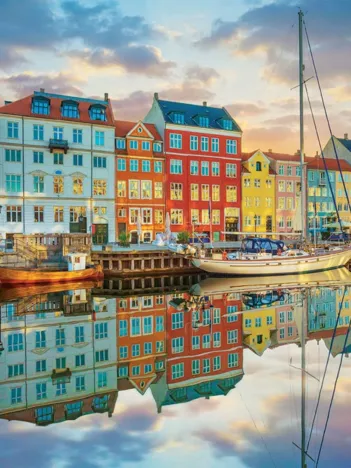 Produit Coucher de soleil dans le port de Copenhague Image