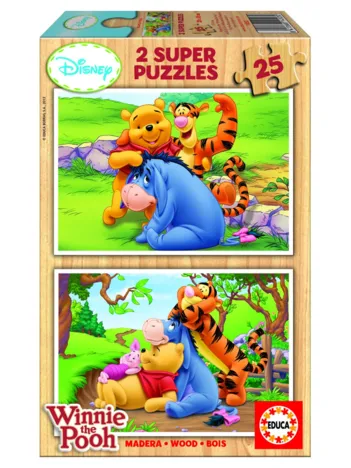 Produit 2 Puzzles en Bois - Winnie L'Ourson Image