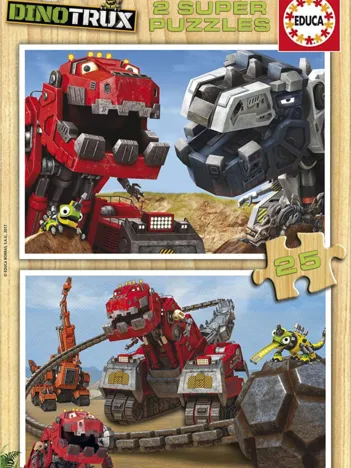 Produit 2 Puzzles en Bois - Dreamworks - Dinotrux Image