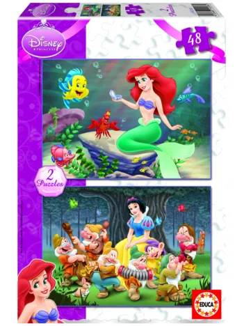 Produit 2 Puzzles - Princesses Disney : Arielle et Blanche neige Image