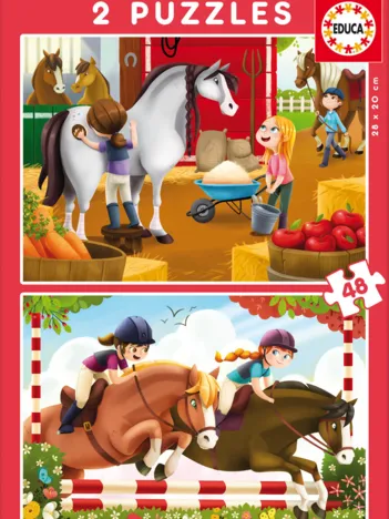Produit 2 Puzzles - Chevaux Image