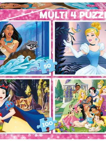 Produit 4 Puzzles Multi - Princesses Disney Image