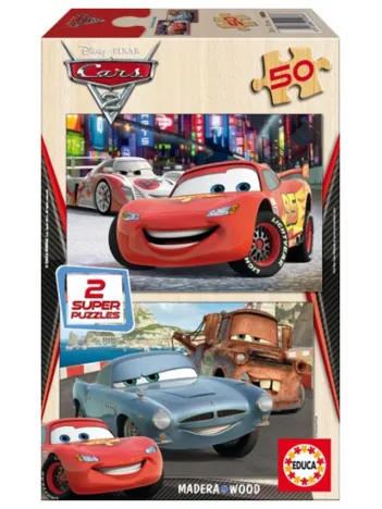 Produit 2 Puzzles en Bois - Cars 2, Flash McQueen, Martin et Finn McMissile Image