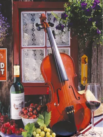 Produit Alberto Rossini - Violin and Still Life with Grapes Image