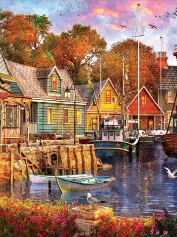 Produit Coucher de Soleil sur le Port Image