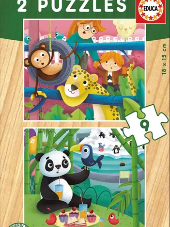 Produit 2 Puzzles en Bois - Animaux Image