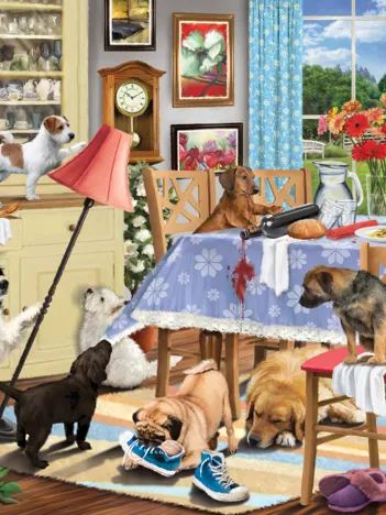 Produit Dogs In The Dining Room Image