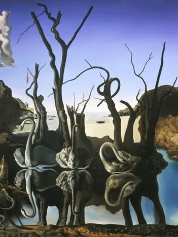 Produit Salvador Dalí - Cygnes se reflétant en éléphants Image